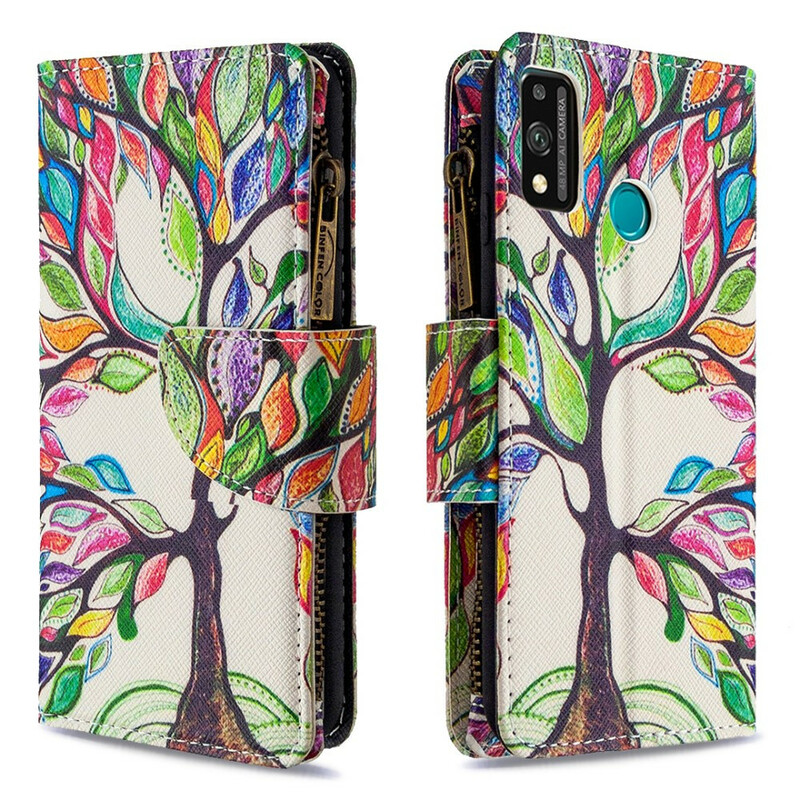 Housse Honor 9X Lite Poche Zippée Arbre Housse Honor 9X Lite Poche Zippée Arbre