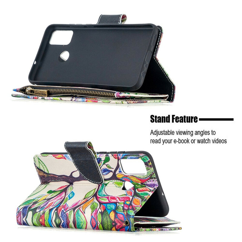 Housse Honor 9X Lite Poche Zippée Arbre Housse Honor 9X Lite Poche Zippée Arbre