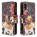 Housse Honor 9X Lite Poche Zippée Éléphant Housse Honor 9X Lite Poche Zippée Éléphant
