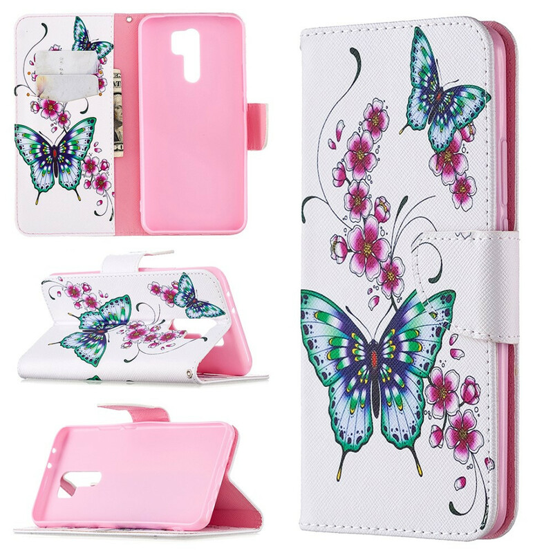 Housse Xiaomi Redmi 9 Incroyables Papillons Housse Xiaomi Redmi 9 Incroyables Papillons