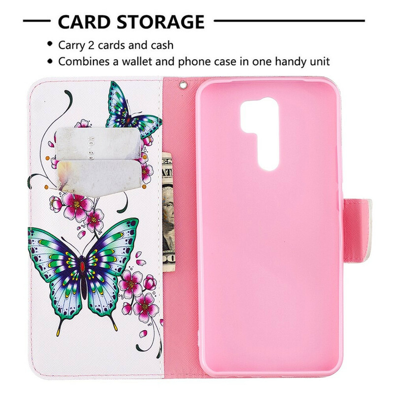 Housse Xiaomi Redmi 9 Incroyables Papillons Housse Xiaomi Redmi 9 Incroyables Papillons