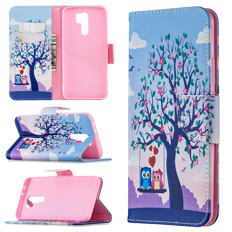 Housse Xiaomi Redmi 9 Hiboux Sur La Balancoire Housse Xiaomi Redmi 9 Hiboux Sur La Balancoire