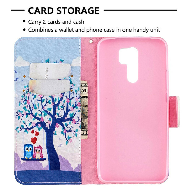 Housse Xiaomi Redmi 9 Hiboux Sur La Balancoire Housse Xiaomi Redmi 9 Hiboux Sur La Balancoire