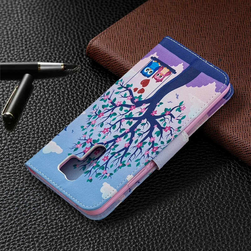 Housse Xiaomi Redmi 9 Hiboux Sur La Balancoire Housse Xiaomi Redmi 9 Hiboux Sur La Balancoire