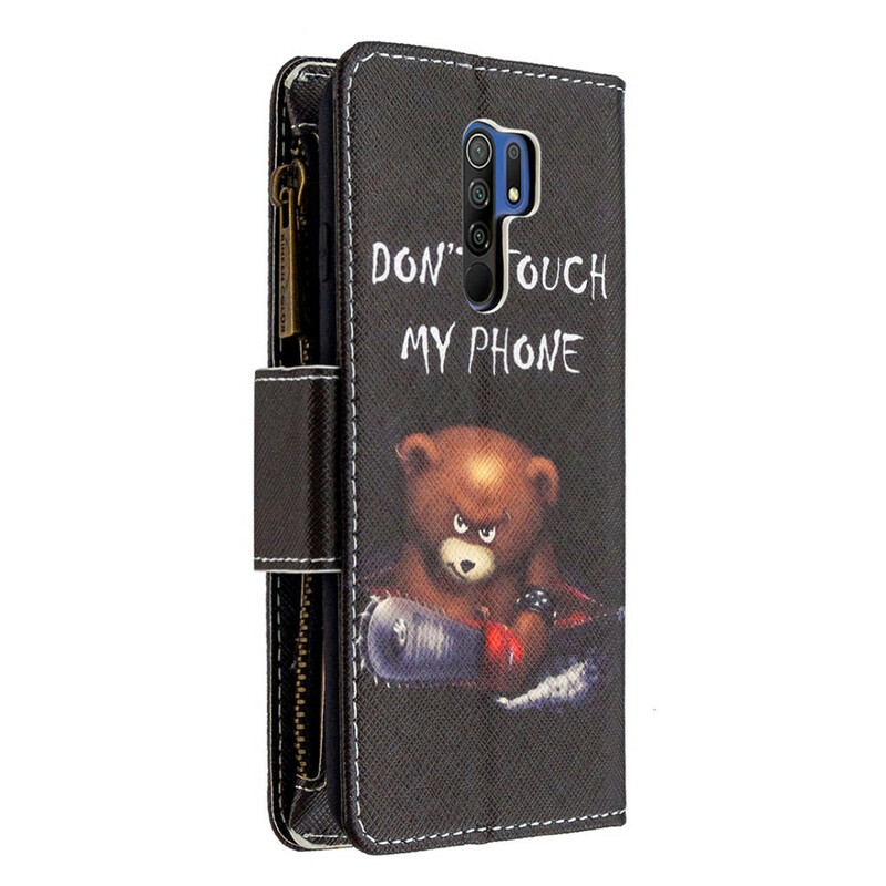 Housse Xiaomi Redmi 9 Poche Zippée Ours Housse Xiaomi Redmi 9 Poche Zippée Ours
