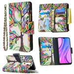 Housse Xiaomi Redmi 9 Poche Zippée Arbre Housse Xiaomi Redmi 9 Poche Zippée Arbre