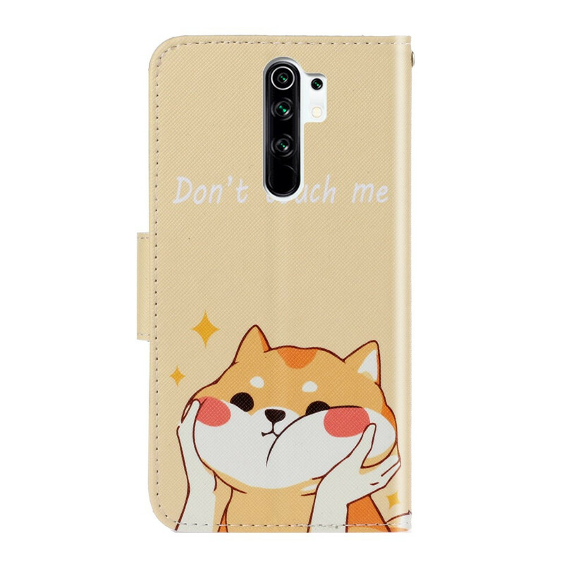 Housse Xiaomi Redmi 9 Chat Don't Touch Me à Lanière Housse Xiaomi Redmi 9 Chat Don't Touch Me à Lanière