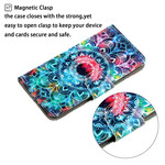 Housse Xiaomi Redmi 9 Flashy Mandala à Lanière