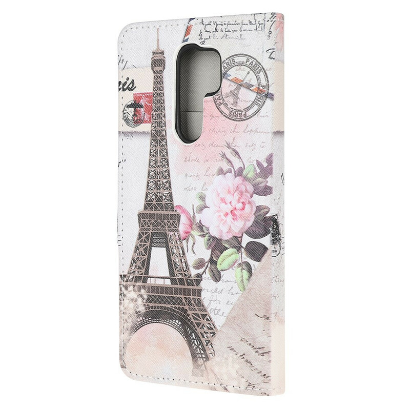 Housse Xiaomi Redmi 9 Tour Eiffel Rétro
