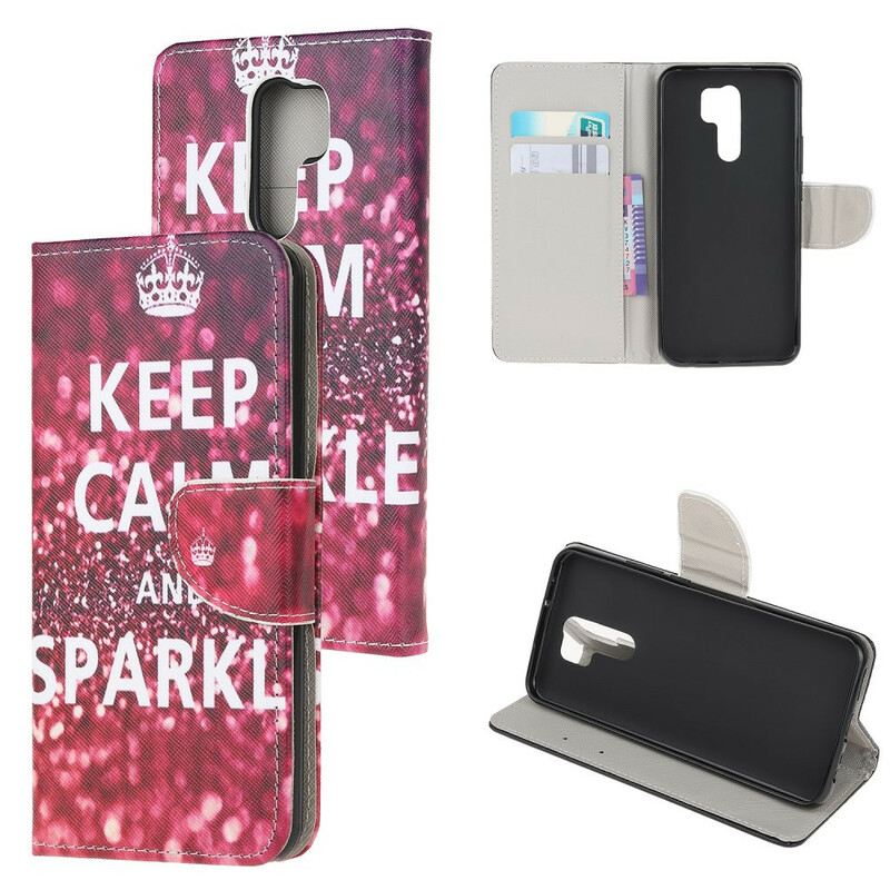 Housse Xiaomi Redmi 9 Keep Calm and Sparkle