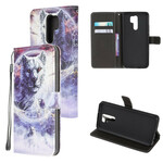 Housse Xiaomi Redmi 9 Loup en Hiver avec Lanière Housse Xiaomi Redmi 9 Loup en Hiver avec Lanière
