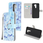 Housse Xiaomi Redmi 9 Papillons Diamants à Lanière Housse Xiaomi Redmi 9 Papillons Diamants à Lanière