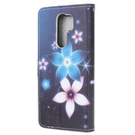 Housse Xaiomi Redmi 9 Fleurs Lunaires à Lanière Housse Xaiomi Redmi 9 Fleurs Lunaires à Lanière