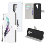 Housse Xiaomi Redmi 9 Plume à Lanière Housse Xiaomi Redmi 9 Plume à Lanière