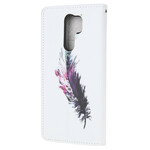 Housse Xiaomi Redmi 9 Plume à Lanière Housse Xiaomi Redmi 9 Plume à Lanière