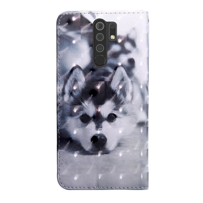 Housse Xiaomi Redmi 9 Chien Noir et Blanc Housse Xiaomi Redmi 9 Chien Noir et Blanc