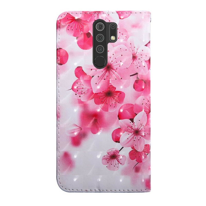 Housse Xiaomi Redmi 9 Fleurs Roses