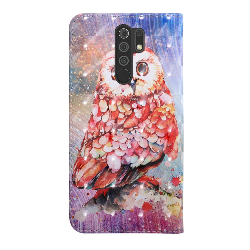 Housse Xiaomi Redmi 9 Hibou le Peintre Housse Xiaomi Redmi 9 Hibou le Peintre