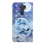 Housse Xiaomi Redmi 9 Loup au Claire de Lune Housse Xiaomi Redmi 9 Loup au Claire de Lune