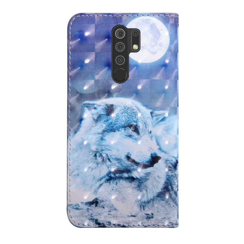 Housse Xiaomi Redmi 9 Loup au Claire de Lune Housse Xiaomi Redmi 9 Loup au Claire de Lune