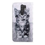 Housse Xaiomi Redmi 9 Chat Noir et Blanc