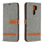 Housse Xiaomi Redmi 9 Tissu et Effet Cuir à Lanière Housse Xiaomi Redmi 9 Tissu et Effet Cuir à Lanière