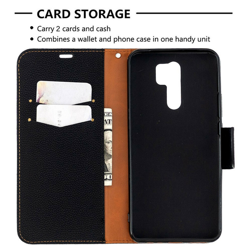 Housse Xiaomi Redmi 9 Litchi Rabat Oblique Housse Xiaomi Redmi 9 Litchi Rabat Oblique