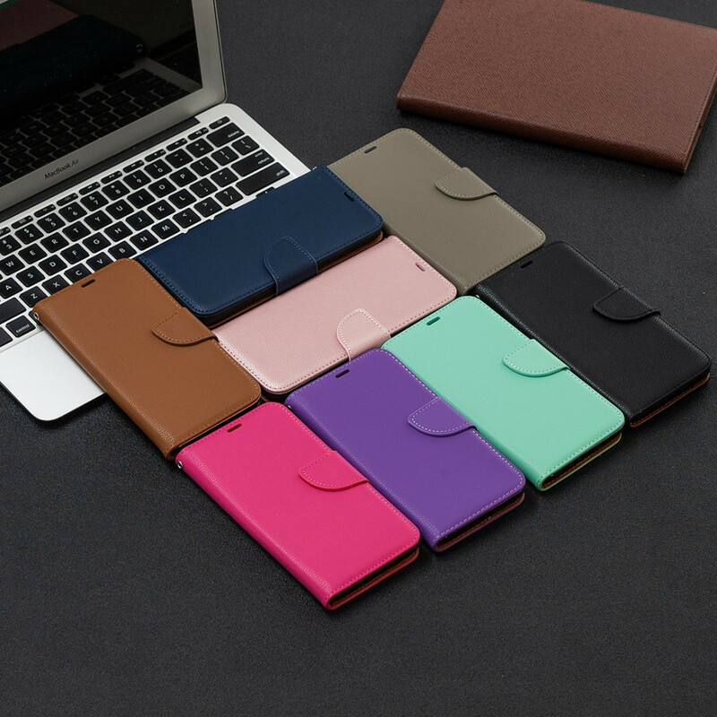 Housse Xiaomi Redmi 9 Litchi Rabat Oblique Housse Xiaomi Redmi 9 Litchi Rabat Oblique