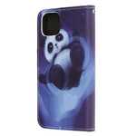 Housse iPhone 12 Panda Space à Lanière