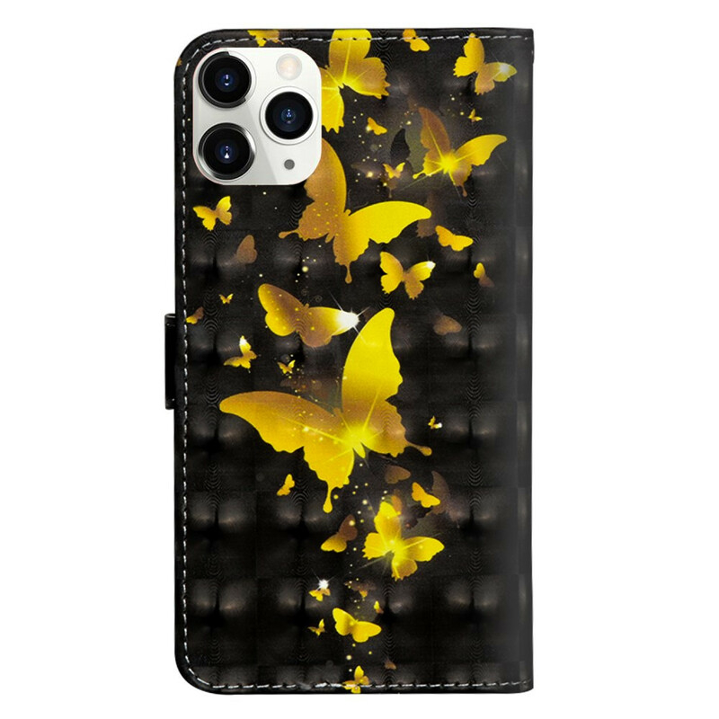 Housse iPhone 12 Papillons Jaunes