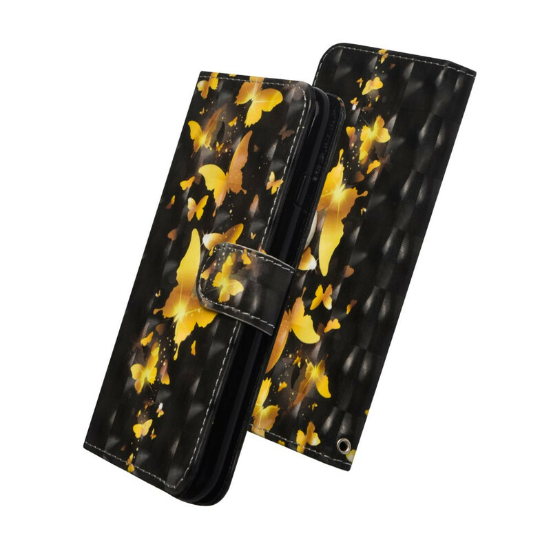 Housse iPhone 12 Papillons Jaunes