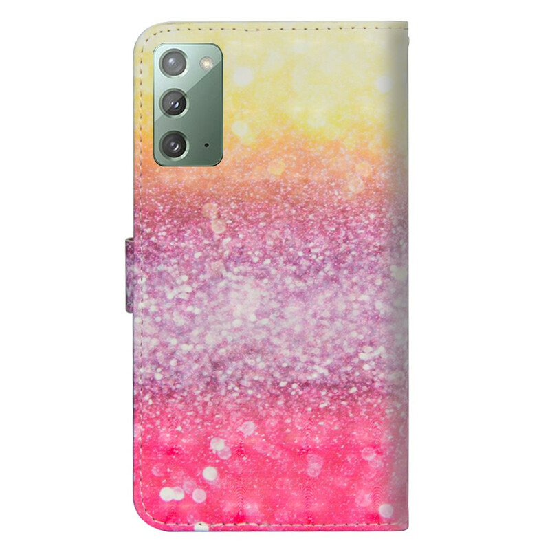 Housse Samsung Galaxy Note 20 Dégradé Paillettes Magentas Housse Samsung Galaxy Note 20 Dégradé Paillettes Magentas
