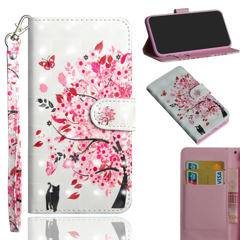 Housse iPhone 12 Arbre Rose