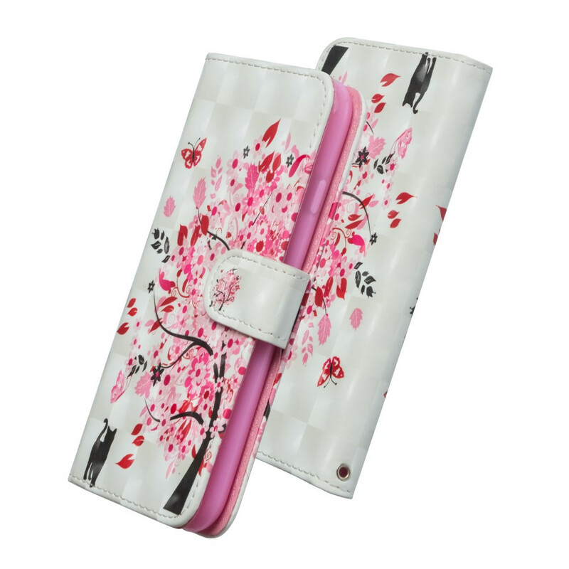 Housse iPhone 12 Arbre Rose