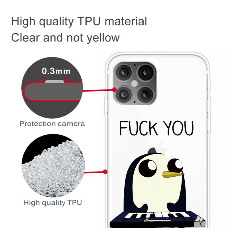Coque iPhone 12 Pingouin Fuck You