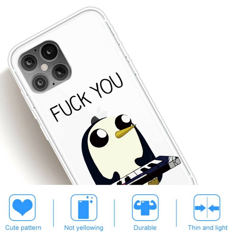Coque iPhone 12 Pingouin Fuck You
