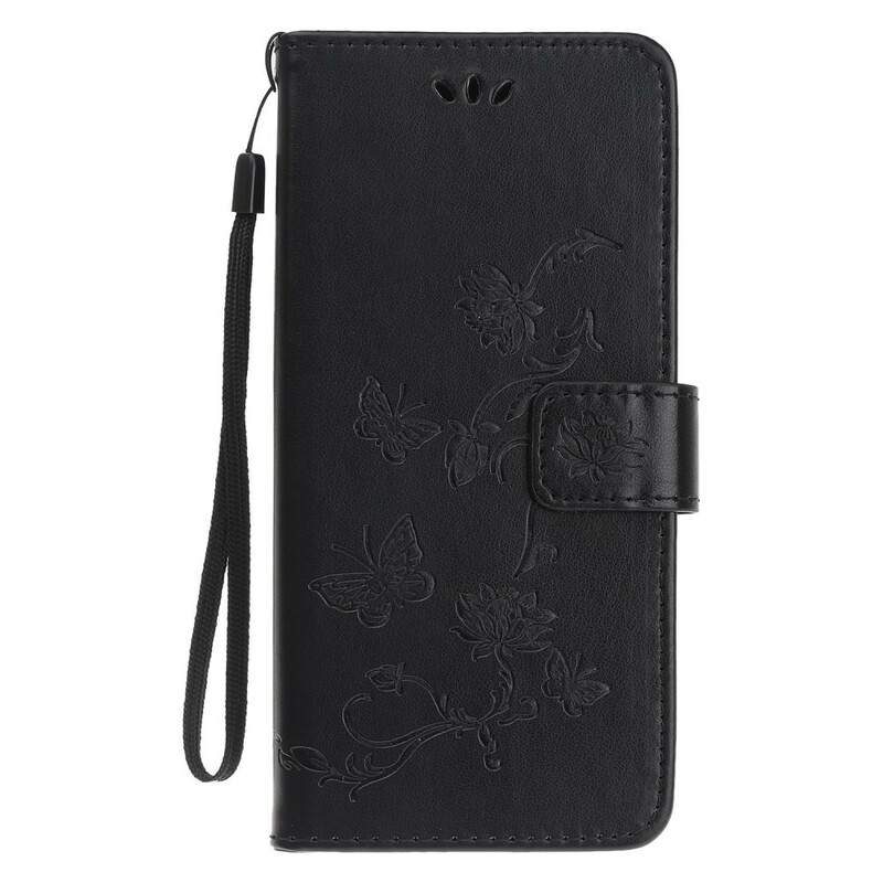 Housse iPhone 12 Florale à Lanière