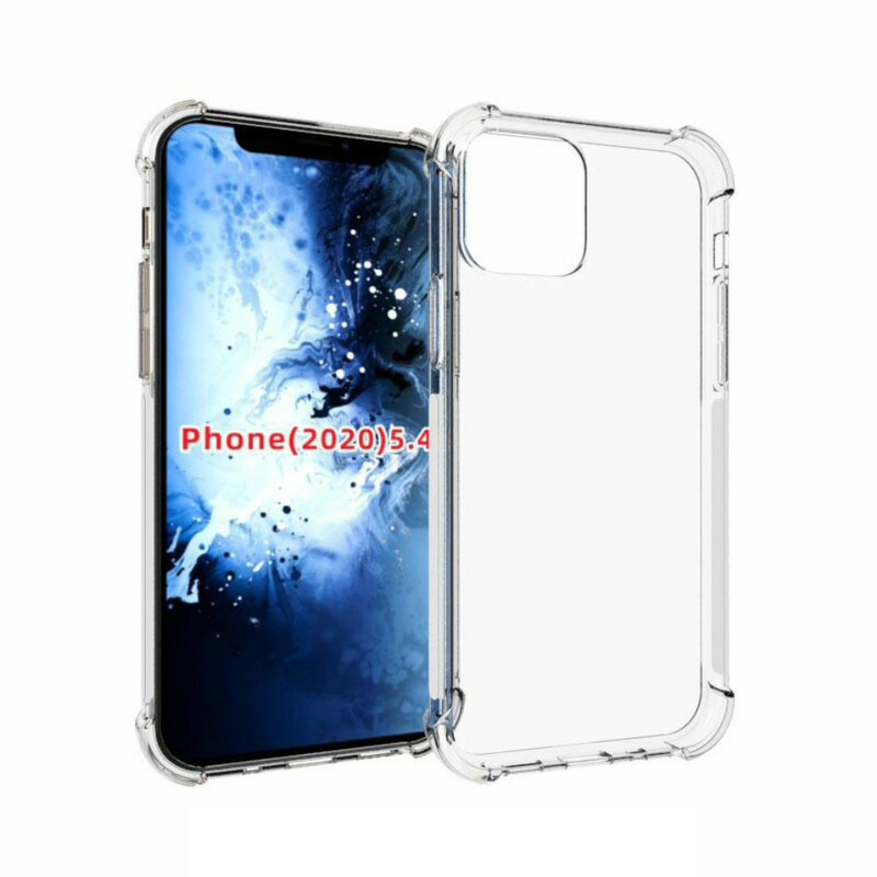 Coque Apple iPhone 12 Mini Silicone Antichocs à Coins Renforcés -  Transparent - Français