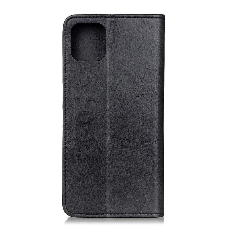 Flip Cover iPhone 12 Cuir Fendu Mat Flip Cover iPhone 12 Cuir Fendu Mat