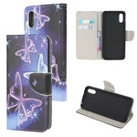 Housse Xiaomi Redmi 9A Papillons Néons Housse Xiaomi Redmi 9A Papillons Néons