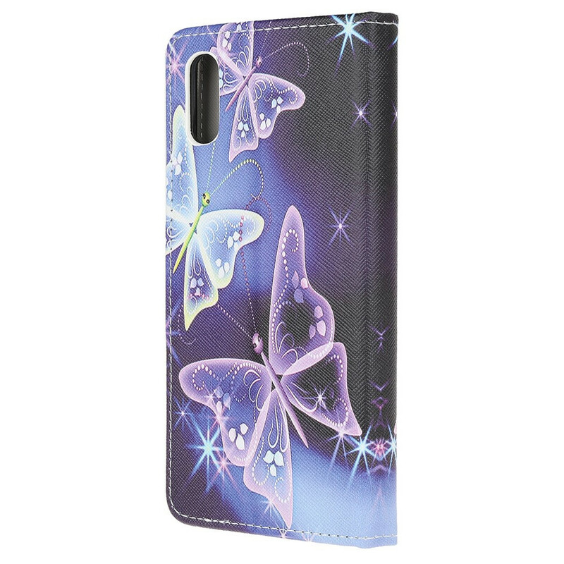 Housse Xiaomi Redmi 9A Papillons Néons