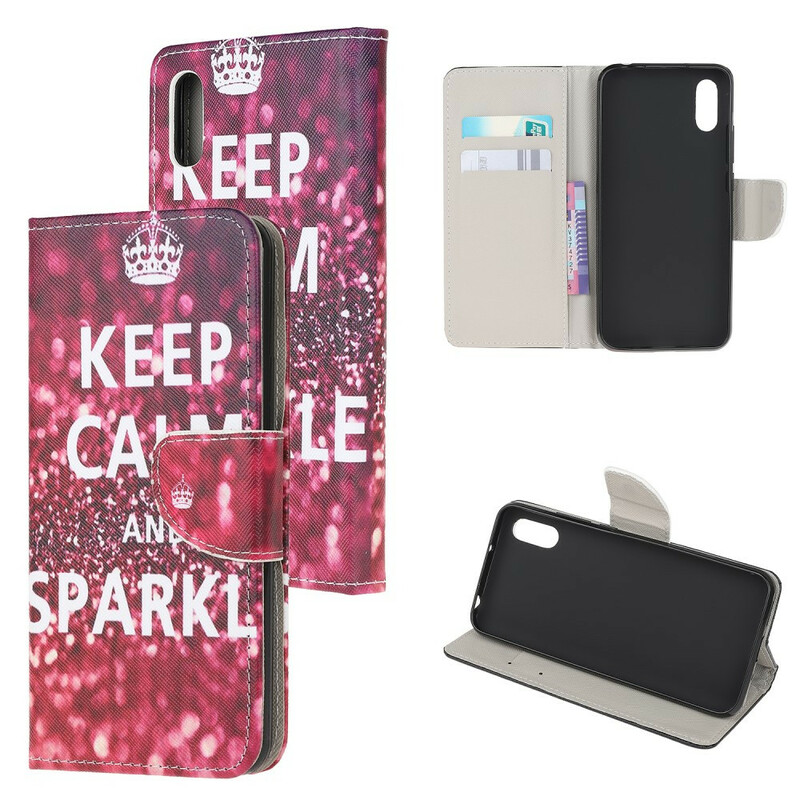 Housse Xiaomi Redmi 9A Keep Calm and Sparkle