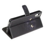 Housse Xaiomi Redmi 9A Yeux de Chat Noir à Lanière Housse Xaiomi Redmi 9A Yeux de Chat Noir à Lanière