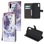Housse Xiaomi Redmi 9A Loup en Hiver avec Lanière Housse Xiaomi Redmi 9A Loup en Hiver avec Lanière