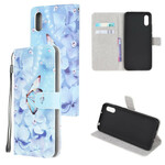 Housse Xiaomi Redmi 9A Papillons Diamants à Lanière Housse Xiaomi Redmi 9A Papillons Diamants à Lanière