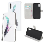 Housse Xiaomi Redmi 9A Plume à Lanière Housse Xiaomi Redmi 9A Plume à Lanière