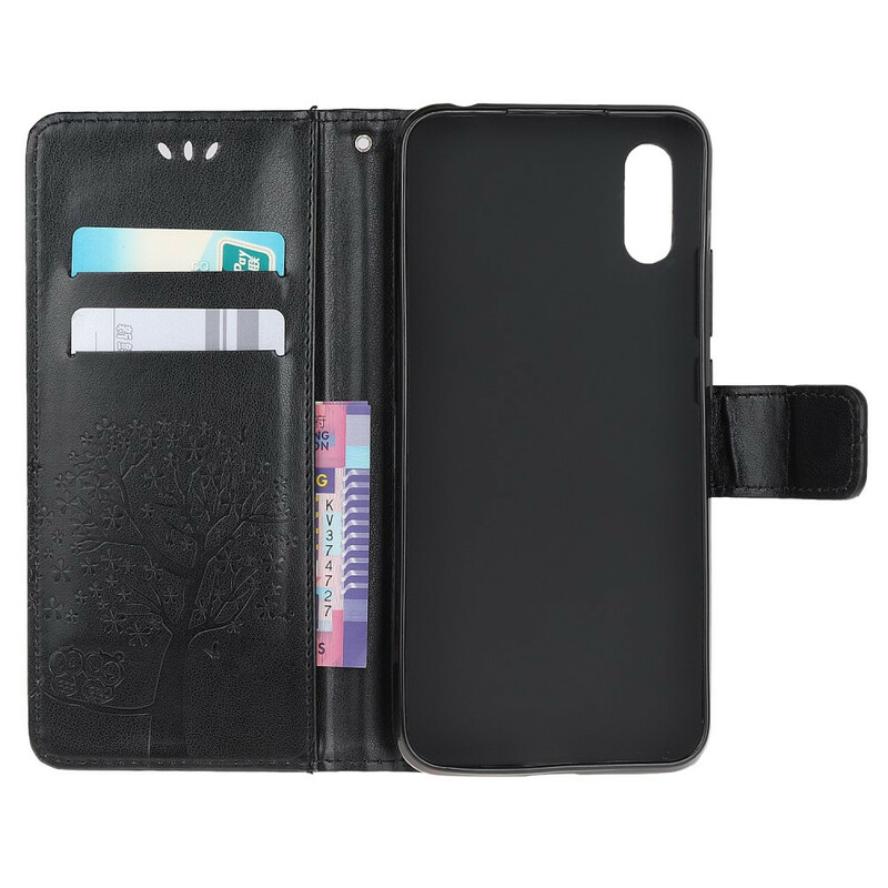 Housse Xiaomi Redmi 9A Arbre et Hiboux à Lanière Housse Xiaomi Redmi 9A Arbre et Hiboux à Lanière