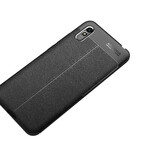 Coque Xiaomi Redmi 9A Effet Cuir Litchi Double Line