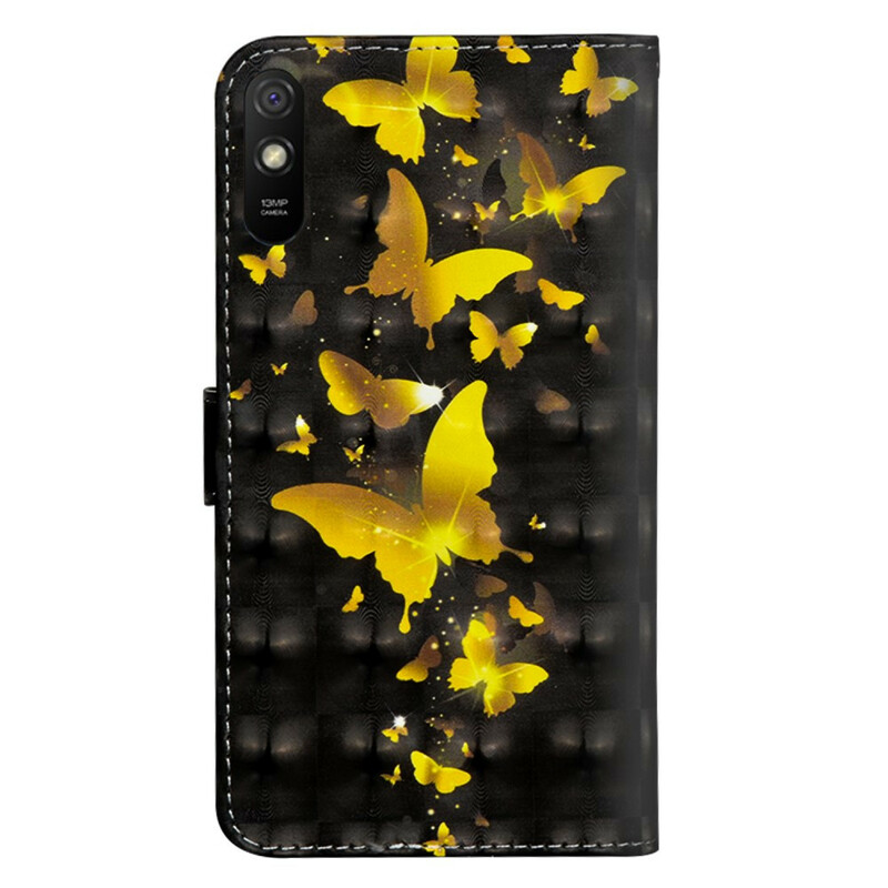 Housse Xiaomi Redmi 9A Papillons Jaunes Housse Xiaomi Redmi 9A Papillons Jaunes