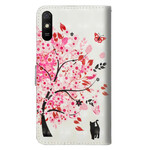 Housse Xiaomi Redmi 9A Arbre Rose